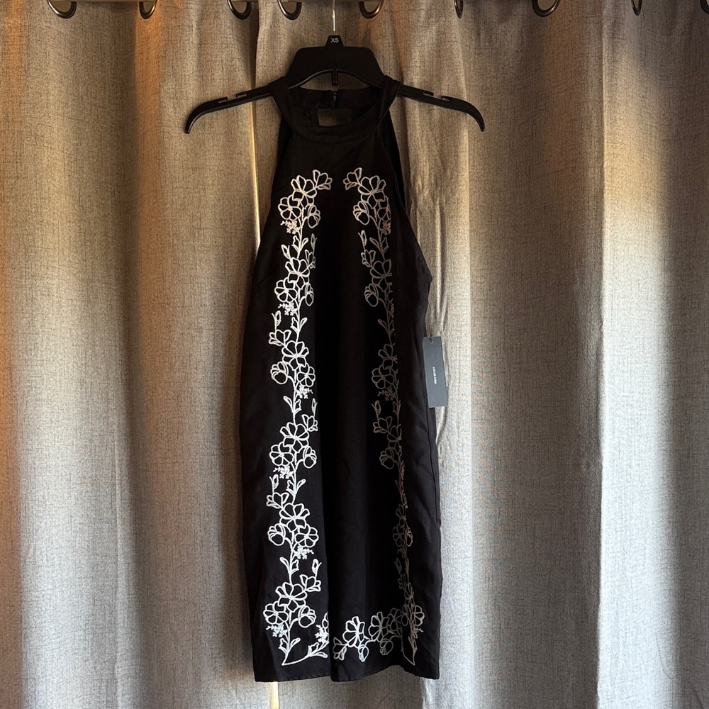 Lulus Black and White Floral Dress